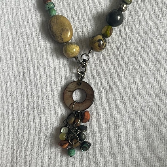 SILPADA Sterling Silver 925 Stone MOP Etc Beaded Necklace 18-20" - Picture 1 of 3